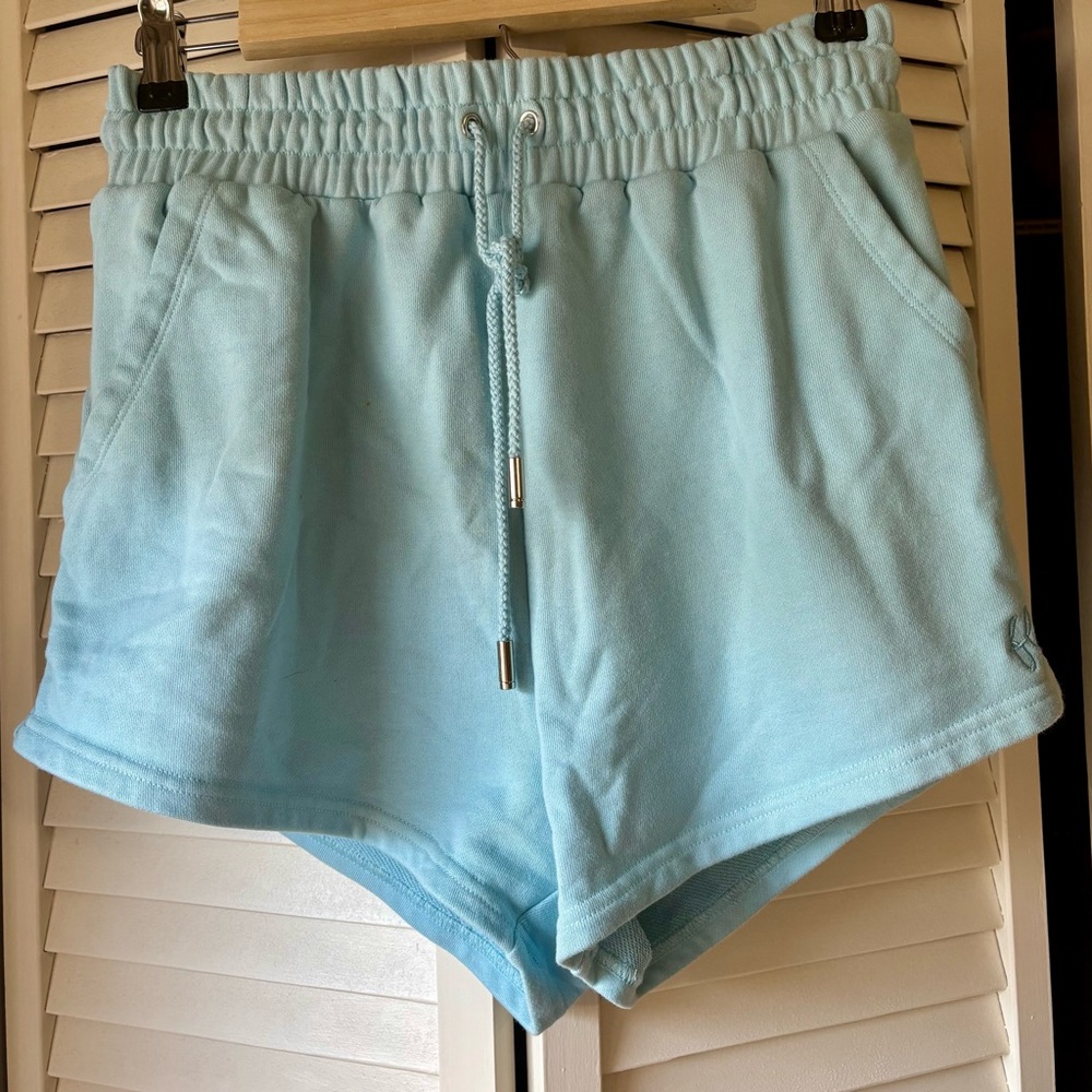 For Love And Lemons Sky Blue Athletic Shorts